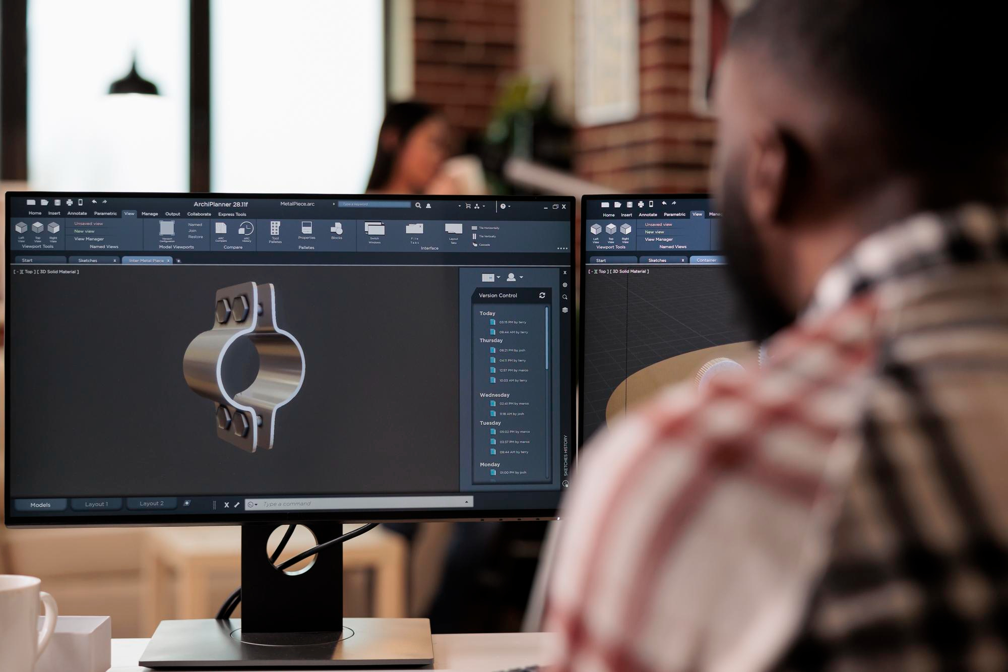 3D model on computer